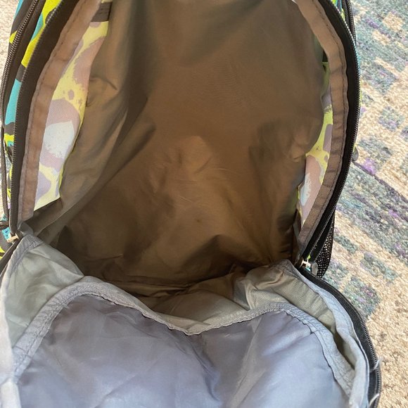 Grip Backpack by High Sierra "Jackhammer Wildcat" pattern -black, teal, green - Picture 6 of 9